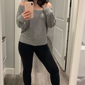 Off the shoulder sweatshirt